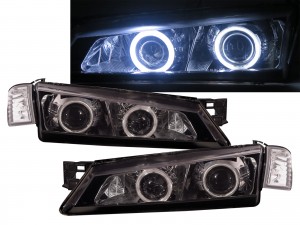 CrazyTheGod Silvia S14 200SX Second generation 1997-1998 Coupe 2D CCFL Projector Headlight Headlamp Black V2 for NISSAN RHD