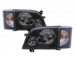 CrazyTheGod TRANSIT 2006-2017 VAN 4D Clear W/ Corner Lamp Headlight Headlamp Black China Type for FORD LHD