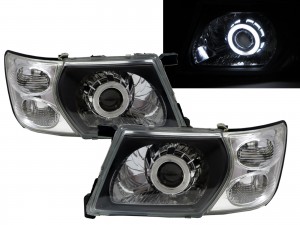 CrazyTheGod Patrol GU3 Y61 Fifth generation 2001-2007 Wagon/SUV 5D CCFL Projector W/ Corner Lamp Headlight Headlamp Black for NISSAN RHD