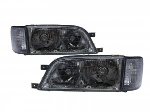 CrazyTheGod Istana 1995-2004 Minibus/VAN 4D Clear W/ Corner Lamp Headlight Headlamp Chrome for SsangYong LHD