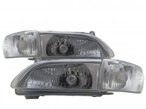 CrazyTheGod Corona PREMIO Tenth generation 2000-2001 FACELIFTED Sedan 4D Crystal Headlight Headlamp Chrome for TOYOTA LHD