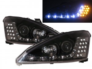 CrazyTheGod Focus First generation 1998-2001 Hatchback/Wagon 5D Projector R8Look Headlight Headlamp Black EU for FORD LHD