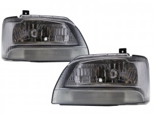 CrazyTheGod PRZ Fourth generation 1999-2005 VAN 4D Clear Headlight Headlamp Chrome for FORD LHD 