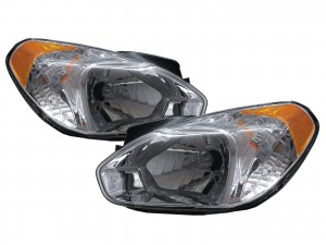 CrazyTheGod Accent/Verna MC Third generation 2005-2011 Sedan/Hatchback 3D/4D Clear Headlight Headlamp Chrome V2 for HYUNDAI LHD