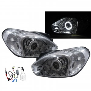 CrazyTheGod Accent/Verna MC Third generation 2005-2011 Sedan/Hatchback 3D/4D Guide LED Angel Eye Projector Headlight Headlamp Chrome V1 for HYUNDAI LHD