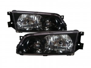 CrazyTheGod H-1 A1 First generation 1997-2004 Pre-Facelift Minibus/VAN 4D Clear Headlight Headlamp Black for HYUNDAI LHD