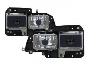 CrazyTheGod ELF 100P Fifth generation 1993-2003 Truck 2D Projector Headlight Headlamp Chrome for ISUZU LHD