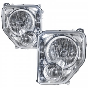 CrazyTheGod CHEROKEE KK Second generation 2008-2012 SUV 4D Clear Headlight Headlamp Chrome US for JEEP LHD