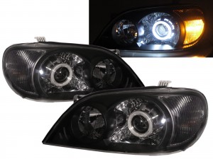 CrazyTheGod Carnival KV-II First generation 2001-2006 FACELIFT VAN 4D CCFL Projector Headlight Headlamp Black for KIA LHD