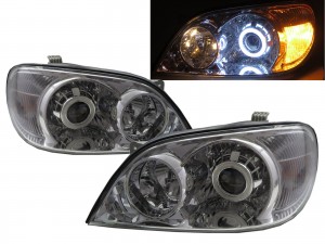 CrazyTheGod Carnival KV-II First generation 2001-2006 FACELIFT VAN 4D CCFL Projector Headlight Headlamp Chrome for KIA LHD