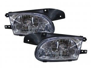 CrazyTheGod Qianlima 2003-2006 Sedan/Hatchback 4D/5D Clear Headlight Headlamp Chrome for KIA LHD