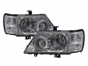 CrazyTheGod Adventure 2001-2003 Wagon/Truck 2D/5D Clear Headlight Headlamp Chrome for Mitsubishi LHD