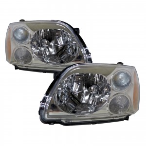 CrazyTheGod Galant Ninth generation 2004-2012 Sedan 4D Clear Headlight Headlamp Chrome for Mitsubishi LHD