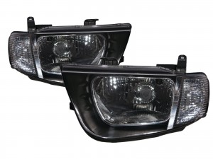 CrazyTheGod L200 Fourth generation 2005-2009 Pickup 2D Clear Headlight Headlamp Black for Mitsubishi RHD