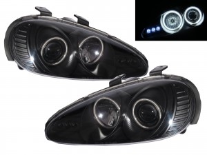 CrazyTheGod MX3 1992-1998 Hatchback 3D CCFL Projector Headlight Headlamp Black for MAZDA RHD