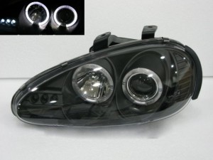 CrazyTheGod MX3 1992-1998 Hatchback 3D Halo Projector Headlight Headlamp Black for MAZDA LHD
