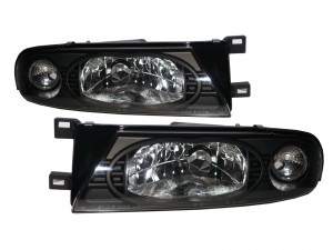 CrazyTheGod Altima U13 First generation 1992-1997 Sedan 4D Clear Headlight Headlamp Black for NISSAN LHD