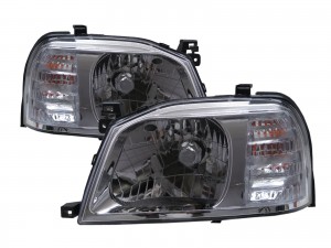 CrazyTheGod NAVARA D22 First generation 2007-Present Pickup 4D Clear Headlight Headlamp Chrome China for NISSAN LHD