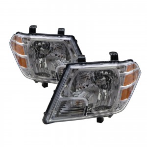 CrazyTheGod FRONTIER NAVARA D40 Second generation 2009-2017 Facelift SUV 5D Clear Headlight Headlamp Chrome for NISSAN LHD