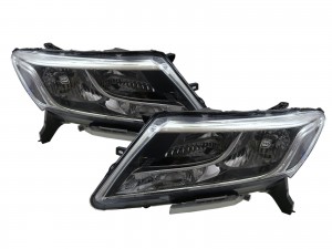 CrazyTheGod PATHFINDER R52 Fourth generation 2013-2016 Pre-Facelift SUV 5D Clear Headlight Headlamp Black for NISSAN LHD