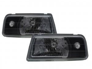 CrazyTheGod Sunrunner First generation 1988-1998 SUV 3D/5D Clear Headlight Headlamp Black for PONTIAC LHD
