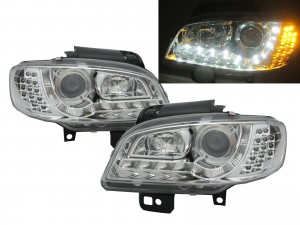 CrazyTheGod IBIZA 6K2 Second generation 1999-2002 FACELIFT Hatchback 3D/5D Projector LED R8Look Headlight Headlamp Chrome for SEAT LHD