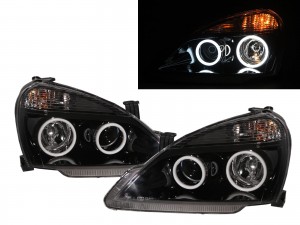CrazyTheGod Aerio/Liana 2002-2007 Sedan/Hatchback 4D/5D Cotton Halo Projector Headlight Headlamp Black China for SUZUKI LHD