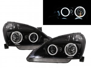 CrazyTheGod Aerio/Liana 2002-2007 Sedan/Hatchback 4D/5D Cotton Halo Projector Headlight Headlamp Black EU for SUZUKI LHD
