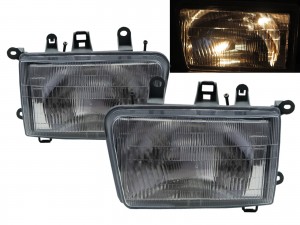 CrazyTheGod 4Runner N120 N130 Second generation 1992-1995 Wagon 3D/5D Clear Glass Headlight Headlamp Chrome for TOYOTA LHD