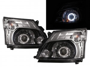 CrazyTheGod Dyna 2011-present Truck 2D CCFL Projector Headlight Headlamp Black for TOYOTA RHD