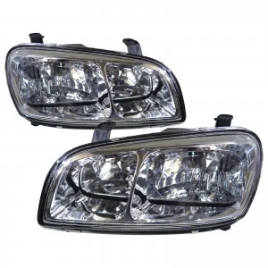 CrazyTheGod RAV4 XA10 First generation 1998-2000 Facelift SUV 3D/5D Clear Headlight Headlamp Chrome for TOYOTA LHD