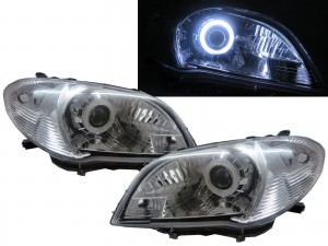 CrazyTheGod VIOS NCP42 XP40 First generation 2006-2007 FACELIFTED Sedan 4D CCFL Projector Headlight Headlamp CHROME for TOYOTA LHD 