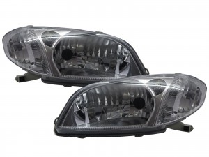 CrazyTheGod VIOS NCP42 XP40 First generation 2002-2005 PRE-FACELIFT Sedan 4D Crystal Headlight Headlamp Chrome for TOYOTA LHD
