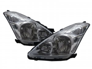 CrazyTheGod WISH AE10 First generation 2003-2005 Wagon 5D Clear Headlight Headlamp Chrome for TOYOTA LHD