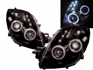 CrazyTheGod Yaris XP90 Second generation 2005-2008 Pre-Facelift Hatchback 3D/5D CCFL Projector Headlight Headlamp Black for TOYOTA RHD