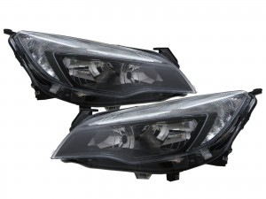 CrazyTheGod Astra Sixth generation 2010-2015 Hatchback 5D Clear Headlight Headlamp Black for VAUXHALL LHD