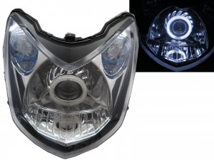 CrazyTheGod Cygnus 2008-2015 CCFL Projector Headlight Headlamp EUROPE Chrome for YAMAHA 