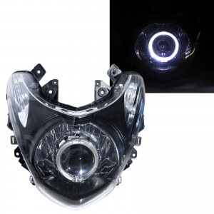 CrazyTheGod SMAX/MAJESTY First generation 2015-present Motorcycles Guide LED Angle-Eye Projector Headlight Headlamp Black for YAMAHA