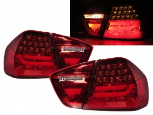 CrazyTheGod E90 2005-2008 Pre-Facelift Saloon LED Tail Rear Light RED for BMW