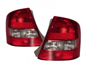 CrazyTheGod Familia BJ Eighth generation 1998-2004 Sedan 4D Clear Tail Rear Light Red/White V4 for MAZDA