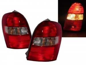 CrazyTheGod Protege BJ Eighth generation 1998-2004 Hatchback 5D Clear Tail Rear Light Red/White for MAZDA