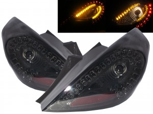 CrazyTheGod CORSA D 2006-2014 Hatchback 3D LED Tail Rear Light Smoke for VAUXHALL LHD