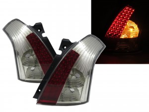 CrazyTheGod Swift ZA11S/ZC71S/ZC11S/ZD11S/ZC21S/ZD21S/ZC31S Second generation 2008-2010 FACELIFT Hatchback 3D/5D LED Tail Rear Light Chrome V4 for SUZUKI