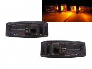 CrazyTheGod C-CLASS W202 1994-1996 Sedan/Wagon 4D/5D LED Side Marker Light Lamp Smoke for Mercedes-Benz