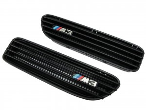 CrazyTheGod 3-Series E30/E36/E46/E90/E91/E92/E93 1982-2013 Sedan/Wagon/Coupe/Convertible 2D/4D/5D Fender Vent Grille Black for BMW