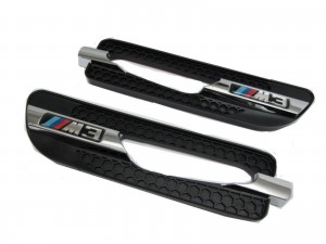 CrazyTheGod 3-Series E46E90/E91/E92/E93 1997-2013 Sedan/Wagon/Coupe/Convertible 2D/4D/5D Fender Vent Grille Chrome/Black for BMW