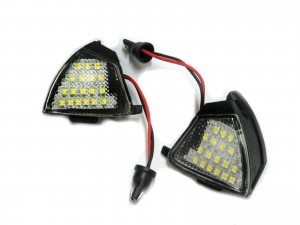 CrazyTheGod JETTA A5 1K5 Fifth generation 2006-2011 Sedan 4D LED Under Side Mirror Puddle Lights Black for VW Volkswagen