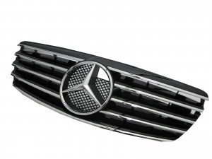 CrazyTheGod W211 2002-2006 Pre-Facelif GRILLE/GRILL 5FIN CHROME/BLACK for Mercedes-Benz